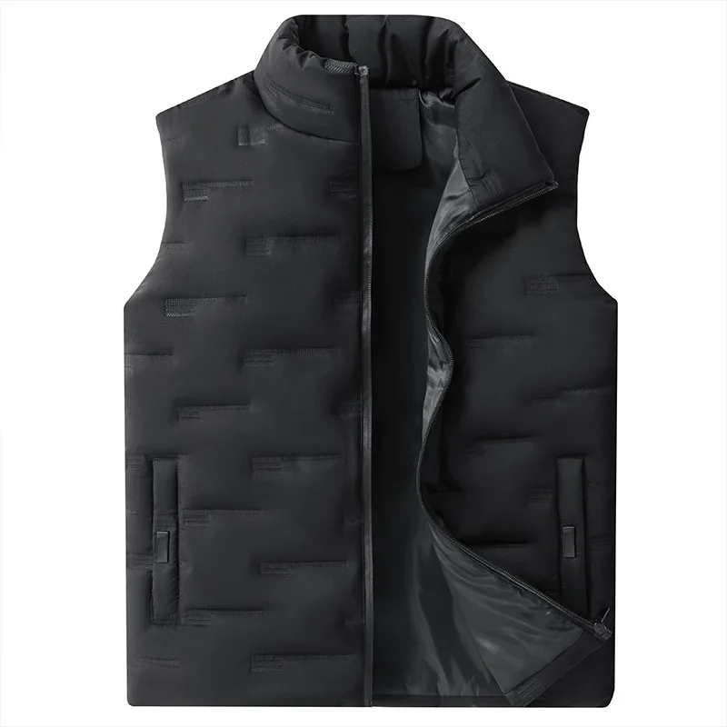 High Quality Casual Men's Cotton Vest Motorcycle Rider Stand Collar Down The Cotton Shoulder Vest Versatile Motorcycle Gear