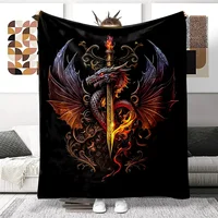 Animal Dragon Blanket Ultra Lightweight Soft Plush Flannel Throws Blanket for Sofa Bed Couch best Office Gifts  demogorgon 2
