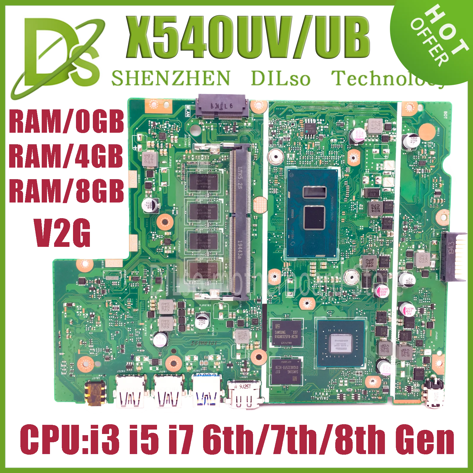 X540U Mainboard For ASUS X500U X543U R540U P540U X540UB A540U