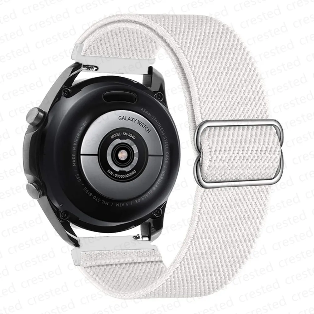 Nylon Elastic Smartwatch Strap - 20mm/22mm Adjustable Band