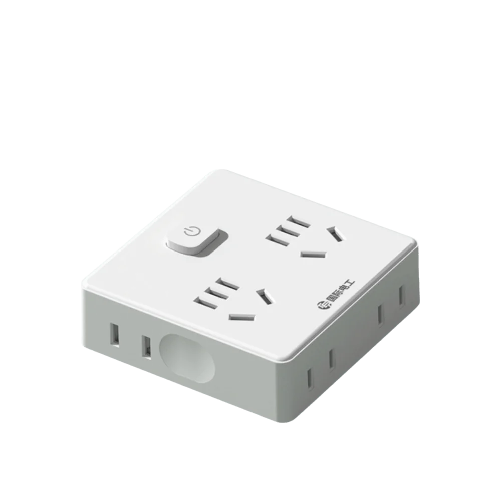 Compact Design Ultra Thin Power Strip Widely Outlets USB C Ports Wall Plug Flat Plug Socket Extender Multi Device Charging