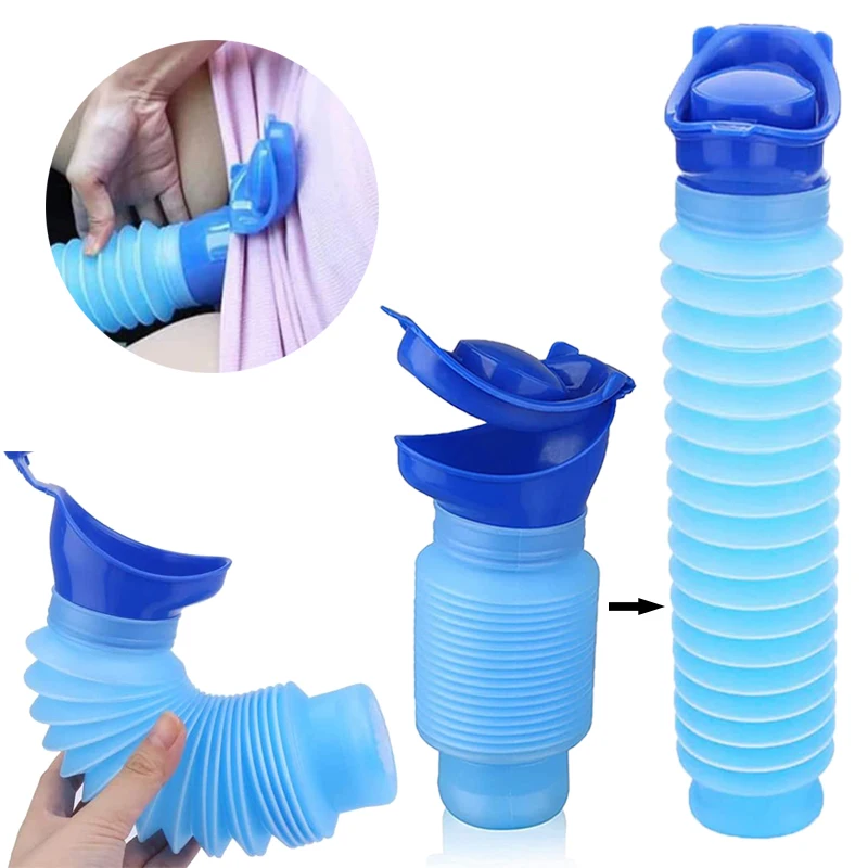 Portable Urinal 750ML Mini Toilet Outdoor Urine for Women Men Children Travel Hiking Potty Children Training Cars