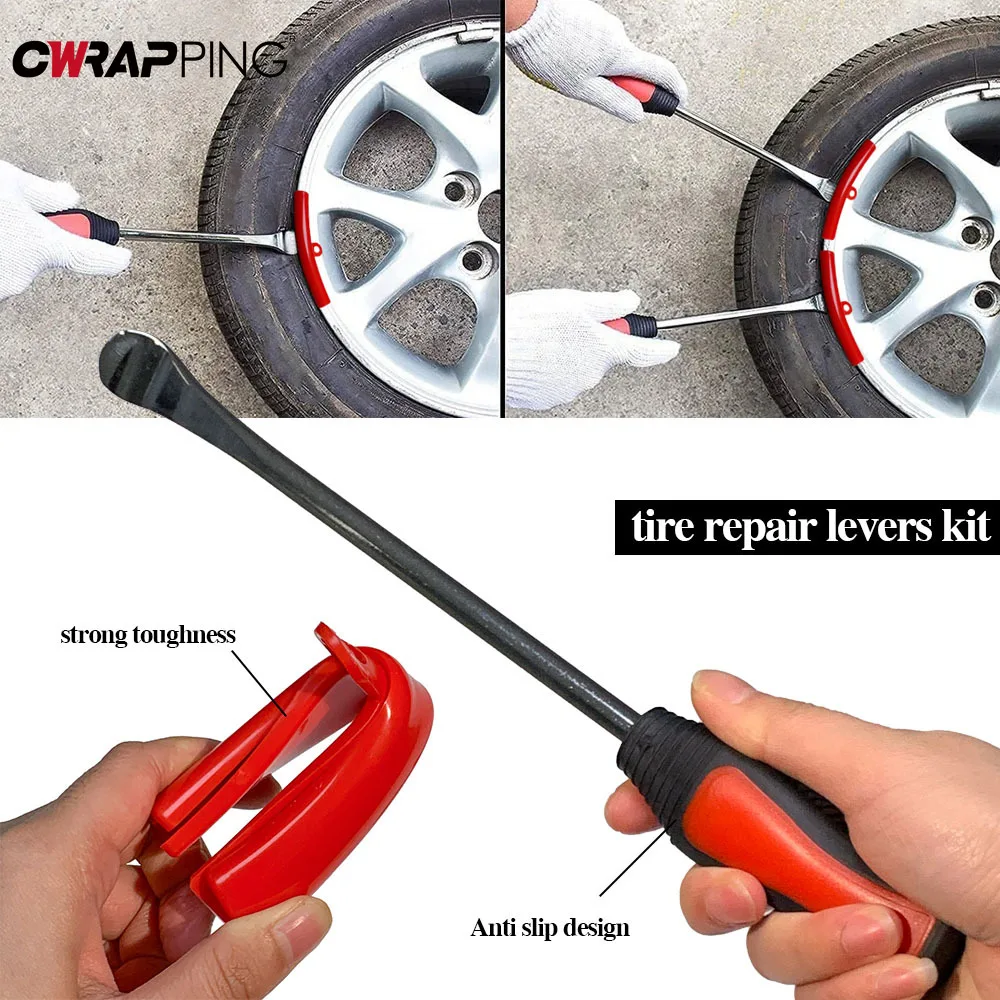 10PCS Car Wheel Rim Protector Kit Tire Repair Tools Tyre Changing Tools Auto Tyre Spoon Motorcycle Wheel Guard Rim Accessories