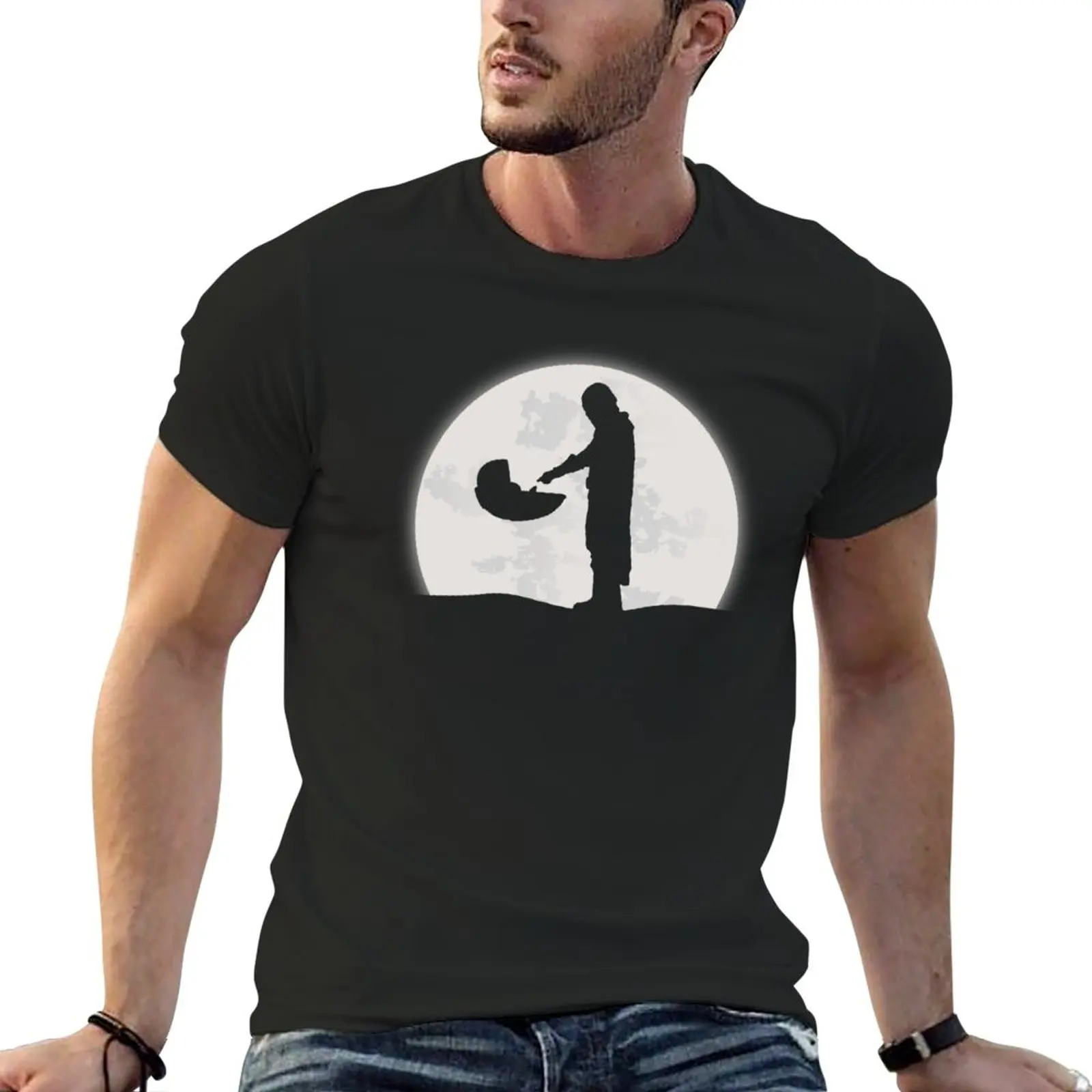 

Moon silhouettes T-Shirt anime Blouse clothes for men