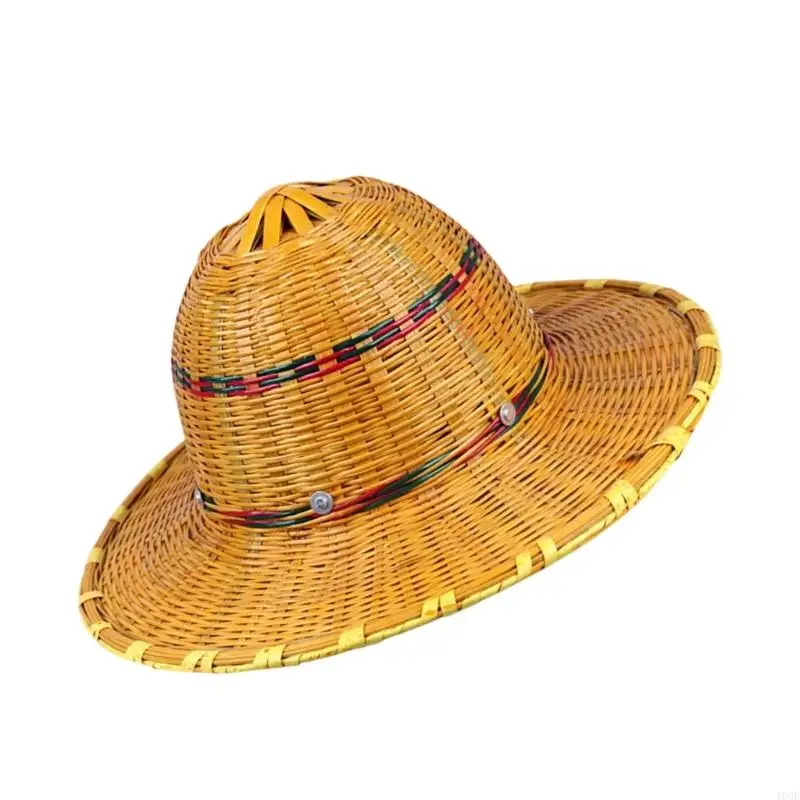 Atmungsaktiver aus Bambusgewebe für Outdoor-Aktivitäten, leichter Damen-Sonnenhut Y08E – Detail 3