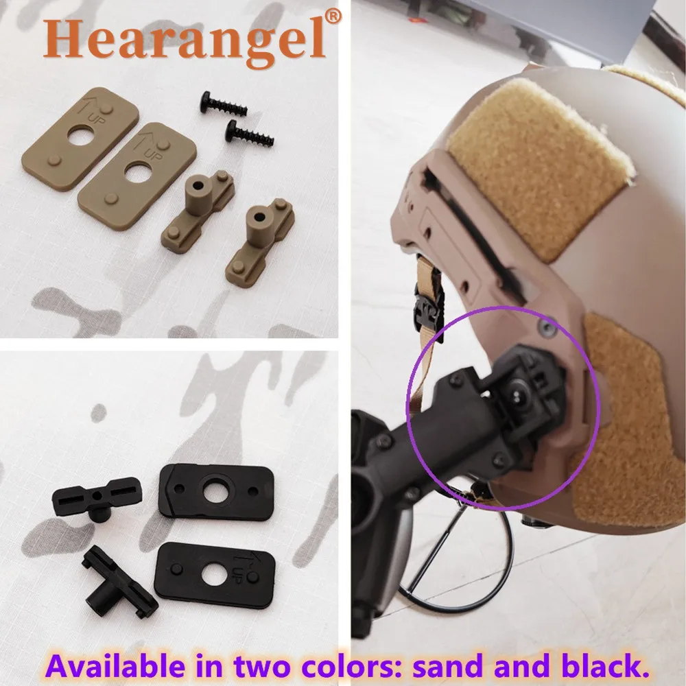 Tactical Helmet Headset Bracket Wendy's and M-LOK Rail Adapter For PELTOR COMTAC Shooting Headphone Stand Accessories&EXFIL Rail