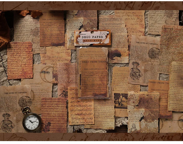 30 Stück/Packung Vintage-Gedichte, alte Zeitung, DIY-Scrapbooking-Material, dekoratives Tagebuch, Album, handgefertigt, Bastelbedarf – Detail 14