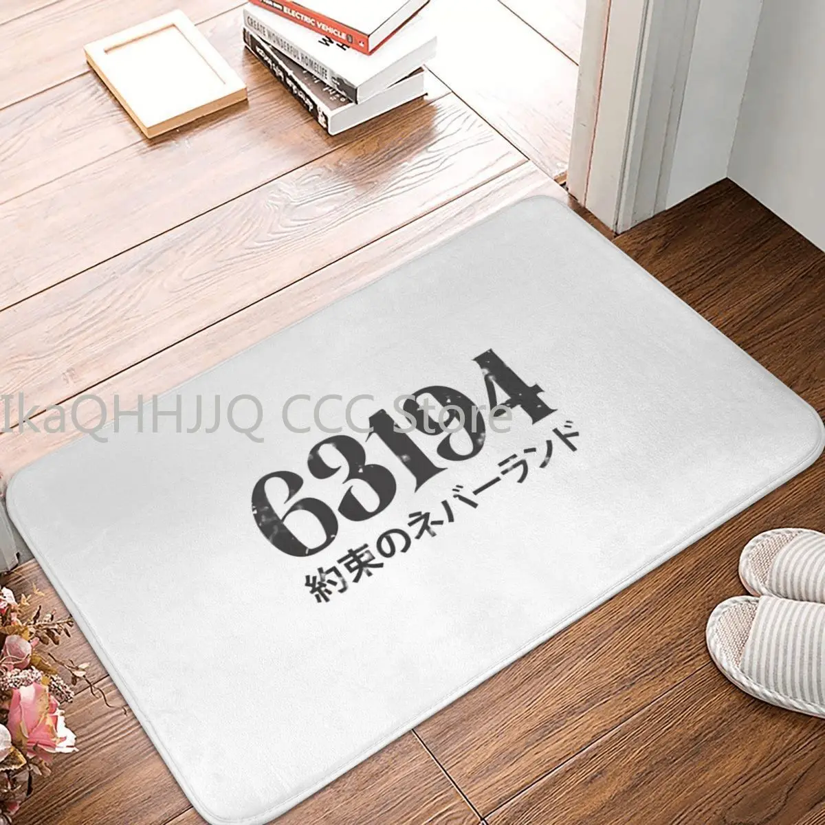 

The Promised Neverland Anime Bath Non-Slip Carpet Emma Bedroom Mat Entrance Door Doormat Home Decoration Rug
