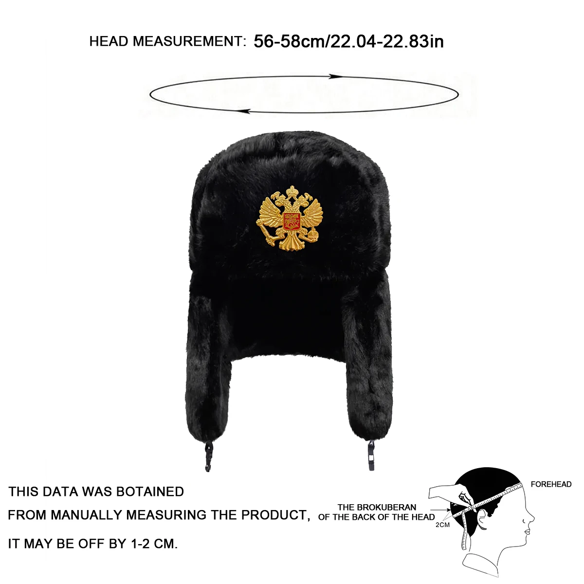 Unisex Double headed Eagle Label Lei Feng Hat Winter Earflap Hat Keep Warm Ski Bomber for Outdoor Riding Snow Activities winter hat,earflap hat