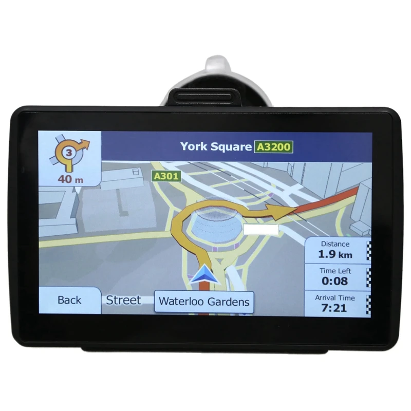 

Car GPS Navigator 7 Inch Blue Edge HD Touch Screen 8GB Built-In Memory +256 Running Memory Driving Voice Navigator Europe Map