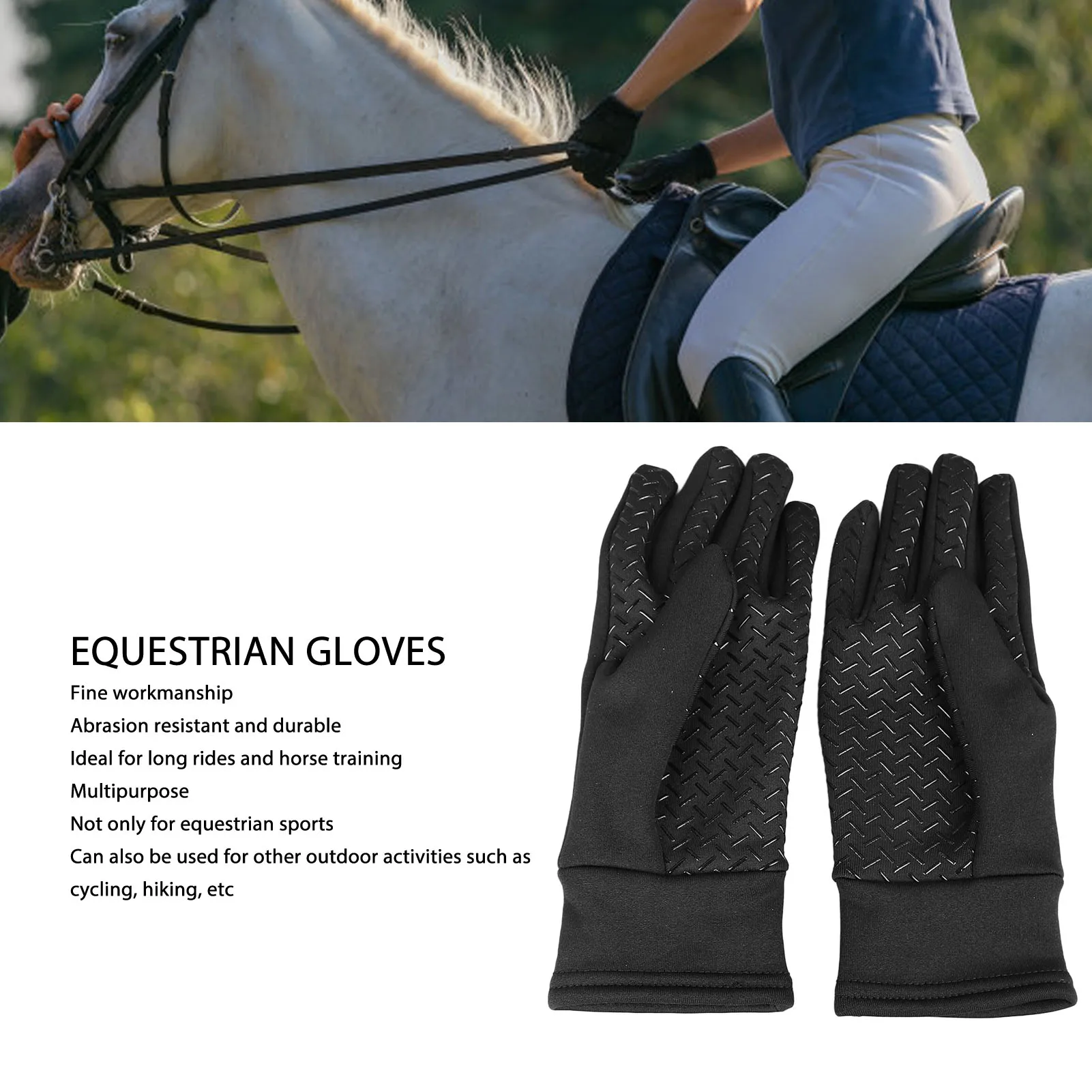 Horse Riding Gloves Soft Warm Prevent Slip Professional Winter Equestrian Gloves for Cycling Hiking Warm Horse Riding Gloves 4