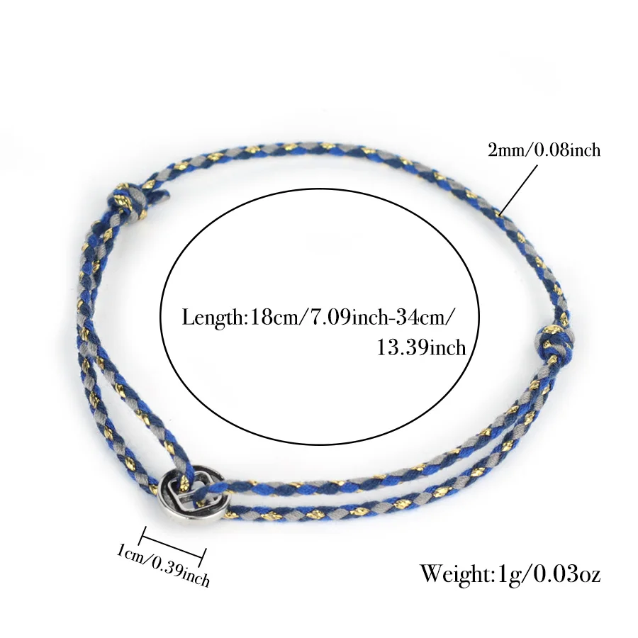 Cotton Thread Vintage Viking Handmade Braided Bracelet