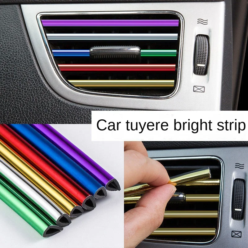 

10PCS 20cm Car Air Conditioner Outlet Decorative U Shape Moulding Trim Decor Strips Car Styling Car Door Edge Corner Protector