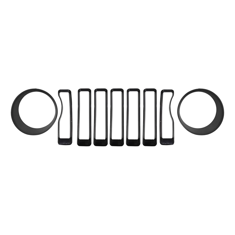 

Front Grille Frame Headlight Ring Mesh Ring For Wrangler 2018 New Model Jeep Exterior Modification