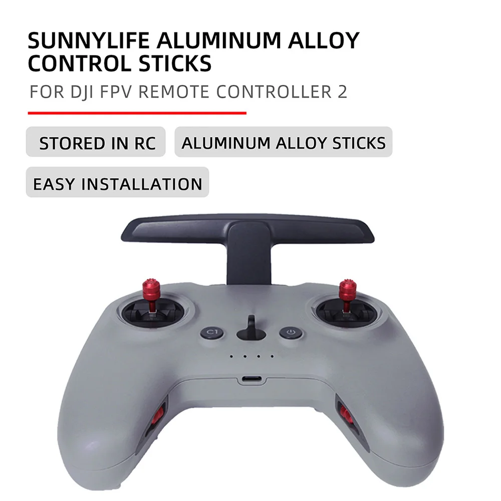 Bâtons de manette en alliage d'aluminium pour DJI FPV Avata 2 - Lot de 2