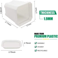 10PCS Gardening Mini Small Square Pot Flower Pot Succulent Pot Little Black Square Plastic Pot Seedling Tray Containe 6