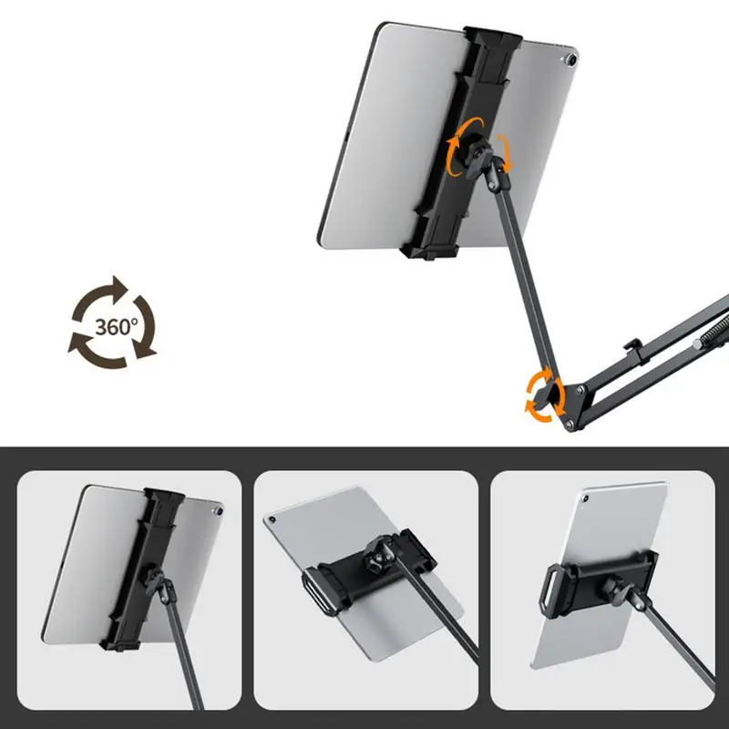 Suporte de Telefone Ajustável para Cama Suporte para Celular Rotação de 360 Graus Suporte para Tablet Mesa Bedframe - Imagem 4