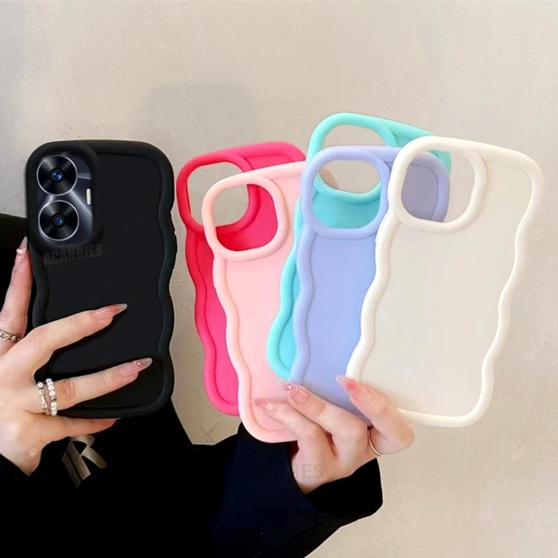 Cute Candy Wavy Silicone Soft Back Phone Case