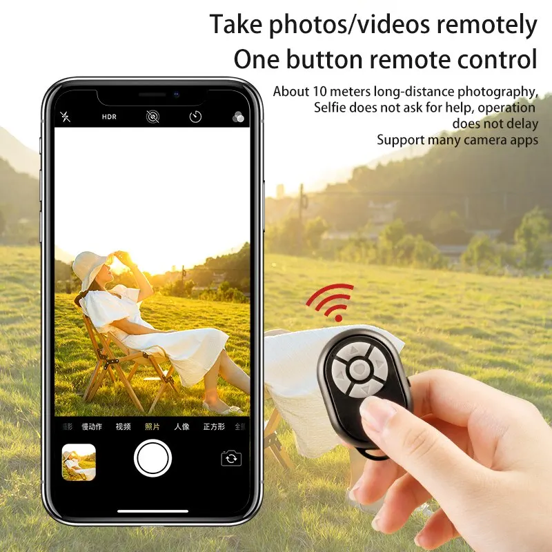 Bluetooth Remote Control For iPhone Xiaomi IOS Android Phone Universal Selfie Stick Camera Controller
