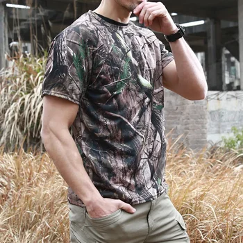 Men Breathable Short Sleeve T-Shirt Quick-Dry Tactical Military Sports Fashion Top Tactical T Shirt Hunting Casual Clothes 6