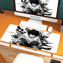 Mousepad grande do jogo do computador da almofada 100x50cm do rato da nota da morte borracha natural antiderrapante com a esteira de travamento do rato do jogo da borda