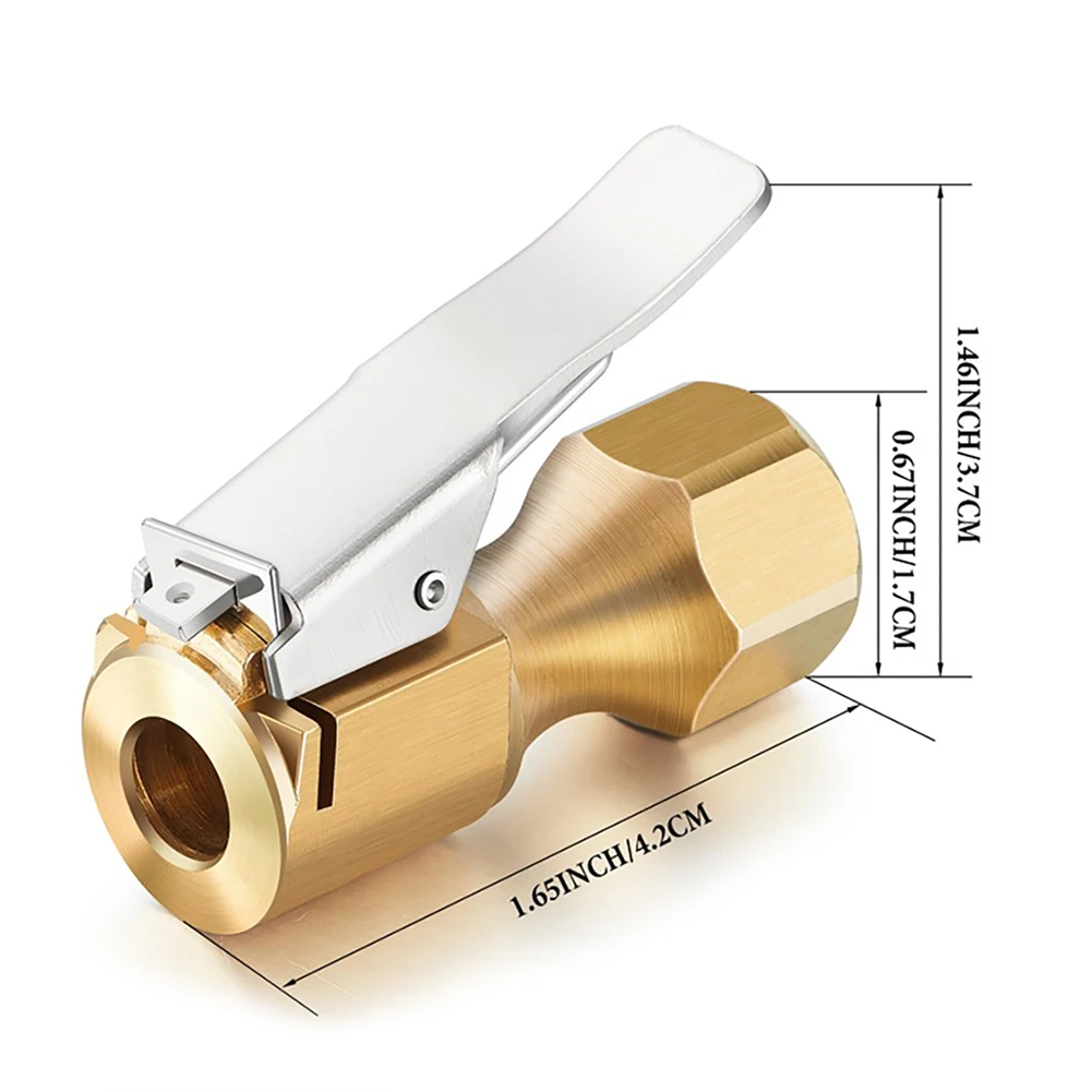 

1 Pcs Brass Air Tyre Valve Stem Bike Motorcycle Car Tire Quick Reinforced Inflator Chuck Heavy Duty Inflatable Nozzle New