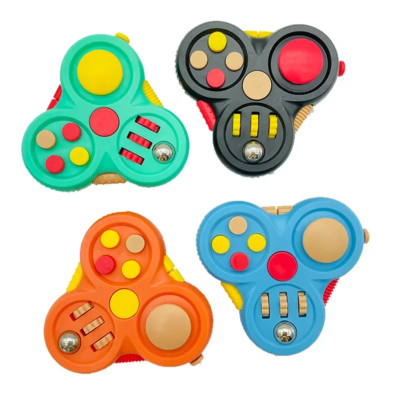 Decompression Toys Rotating Magic Bean Cube Fidget Toy Triangle Small Beads Educational Toy Children's Puzzle Stress Relief