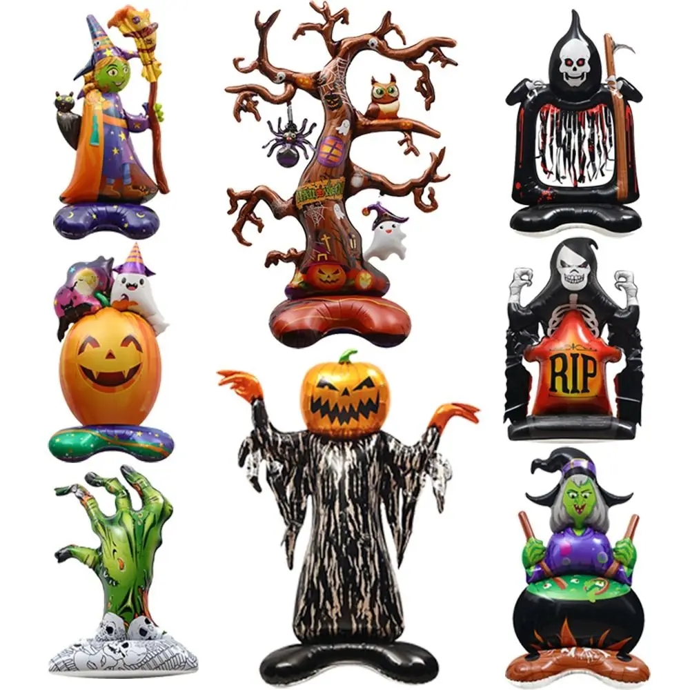 

1pcs Large Inflatable Ghost Tree Pumpkin Witch Balloons Bat Mummy Balloon Scary Foil Balloon Halloween Party Decoration Kids Toy