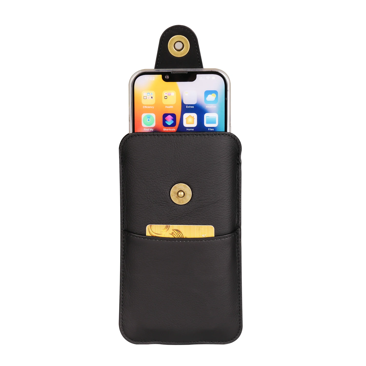 Kuh Echtes Leder 7,2 Telefon Beutel Gürtel Clip Fall Halter Für iPhone 17 16 15 14 Pro Max 13 12 11X8 Plus Männer Taille Tasche Holster – Detail 12