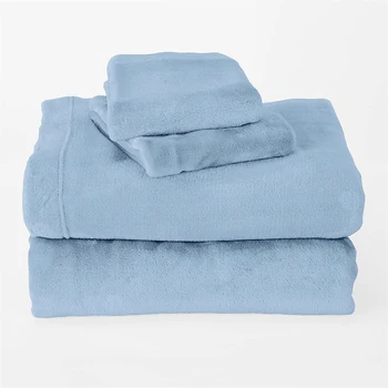 Set lenzuola in velluto al latte ultra morbido Set biancheria da letto autunno inverno 4/6 pezzi Federa con angoli e lenzuolo piatto in flanella Calore accogliente 1