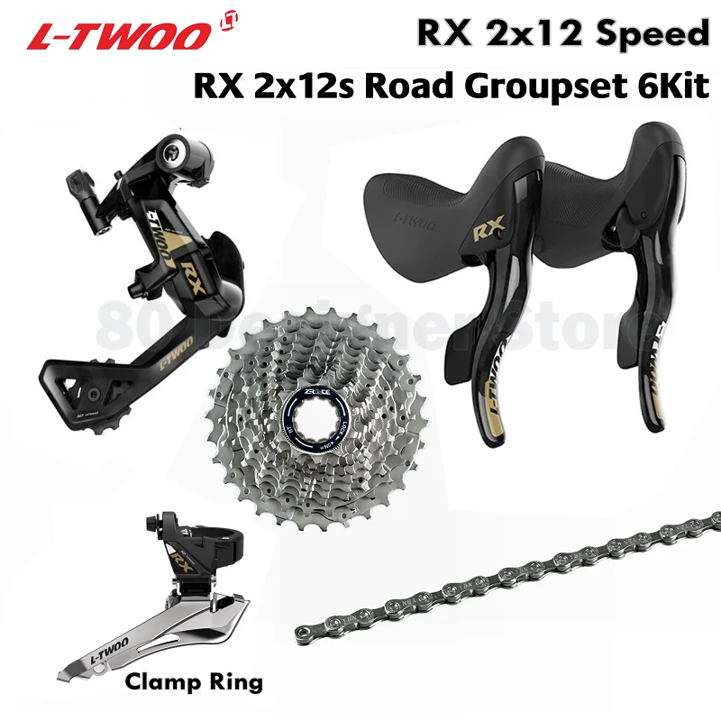 LTWOO RX 2x12 Speed, 24s Road Groupset 6Kit Carbon Fiber