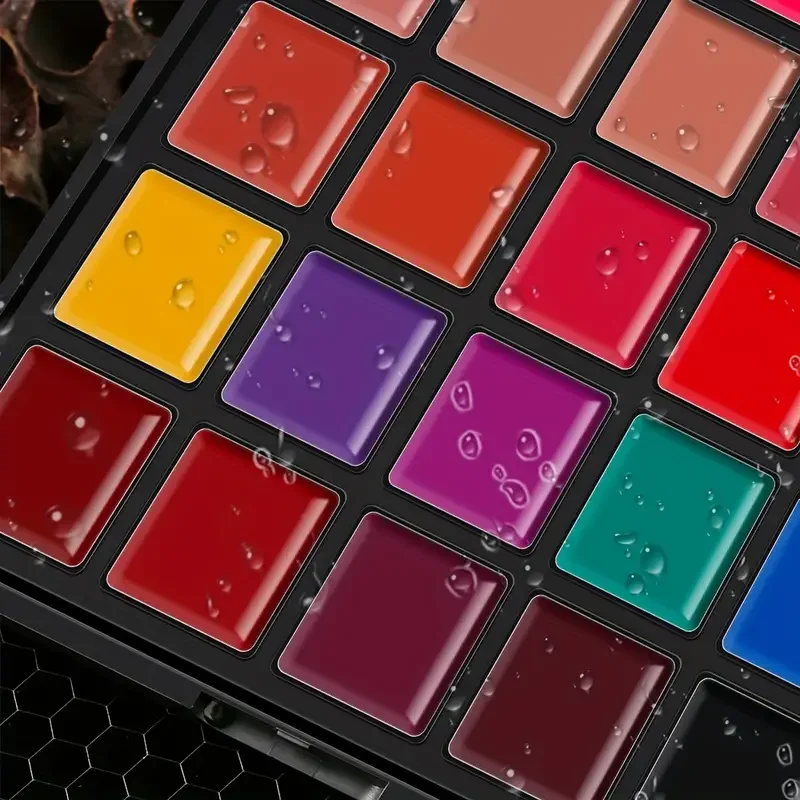 25-Color Lipstick Palette Long-Lasting 24-Hour Wear,Waterproof and Smudge-Proof,Multi-Purpose for Lips and Eyes,Valentine's Gift 3
