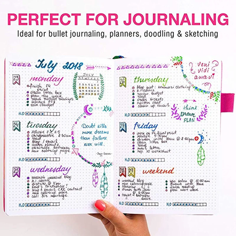 12/24/36/48 PCS Colored Art Sketching Markers Drawing Set Double-head Watercolor paint brush pen Diary supplies Stationery - Image 5