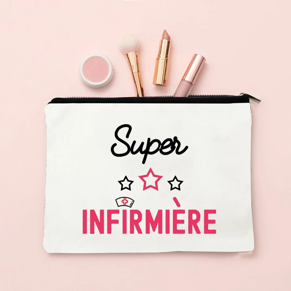 I Am A Top Nurse Print Makeup Bag Travel Neceser Toiletry Organizer Pouch Female Canvas Zipper Cosmetic Bags Best Gift for Nurse