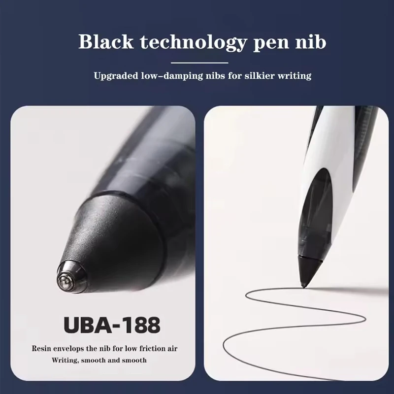 Japan Uniball Gel Pen AIR Straight Liquid Signature Pen UBA-188 Black Technology 0.5/0.7mm Free Writing School Supplies