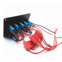 Panneau de prise de chargeur double USB étanche 12V-24V, avec voltmètre numérique LED, interrupteur à bascule marche/arrêt pour voiture, bateau, camion marin 4