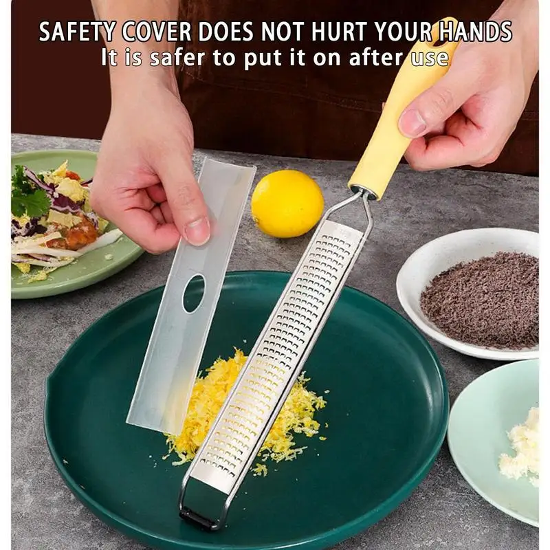 Lemon Zesters Tool Handheld Metal Vegetable Grater Cheese Grater Handheld with Protective Cover for Cheese Lemon Garlic Nutmeg