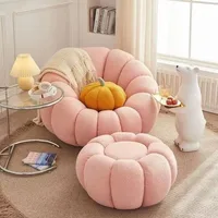 Lazy Pumpkin Sofa Nordic-Style Single Sofa Chair EPS Particle Filling Soft Comfortable Home Living Room Balcony Bedroom Sofa set 3