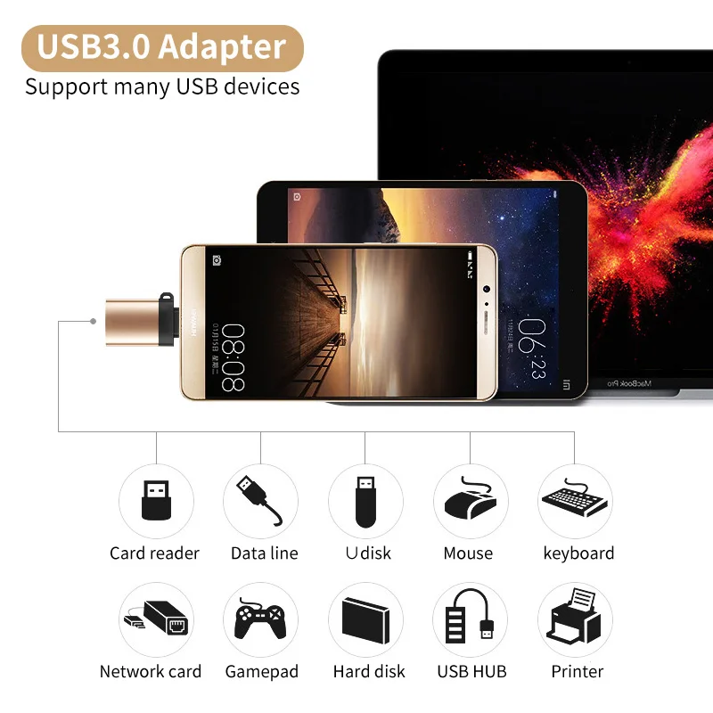 OTG Adapter USB 3.0 Type C To USB Converter for Macbook C Charger Mouse keyboard flash Disk Portable Plug