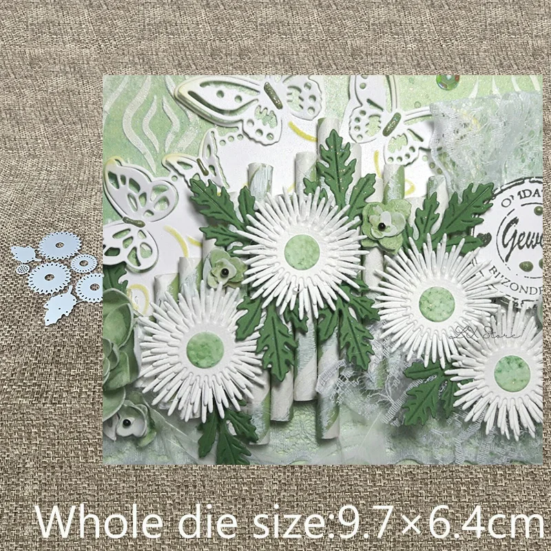 New Design Craft Metal Cutting Dies 7pcs Flower Leaves Decoration