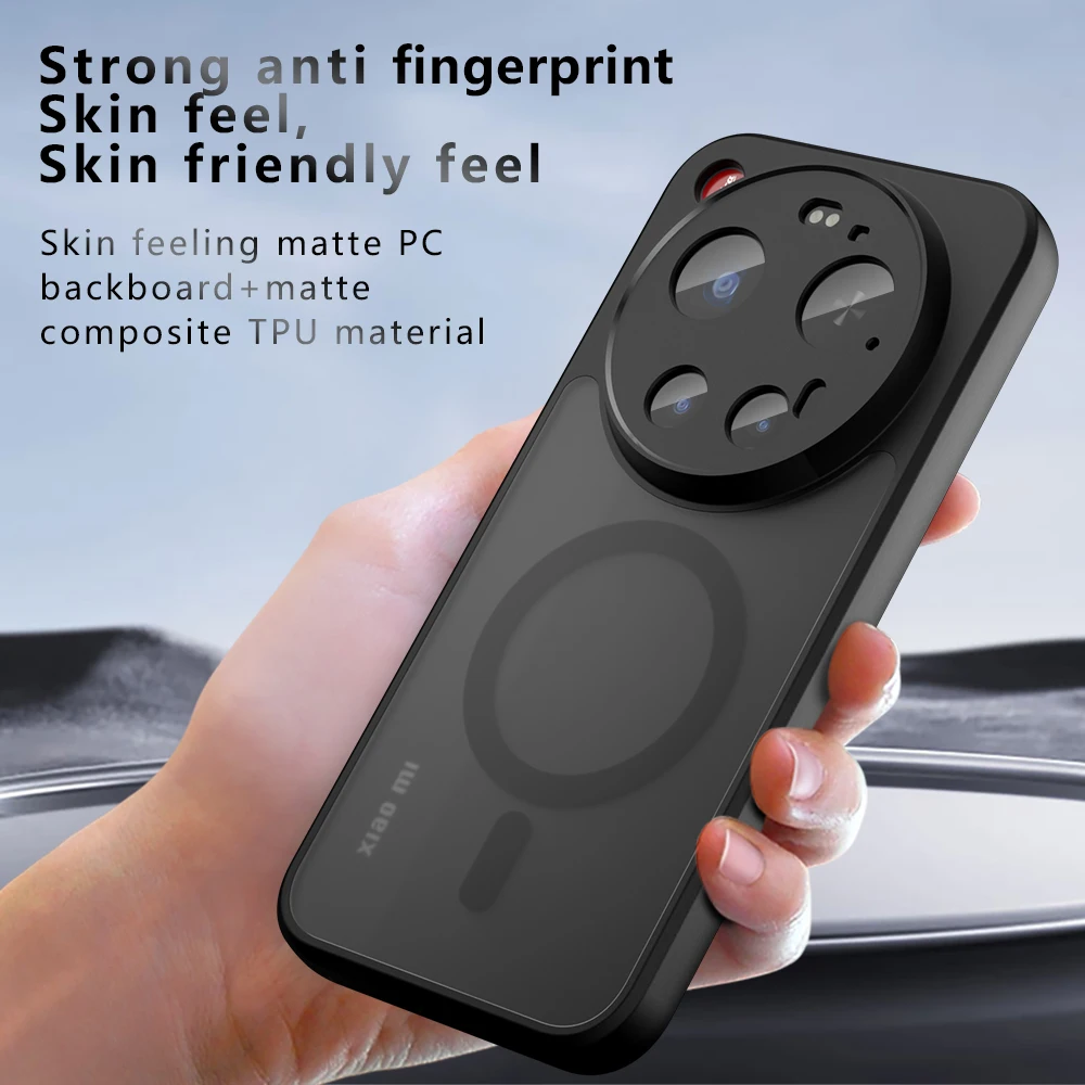 Magnetic Wireless Charging Matte Hard Phone Case