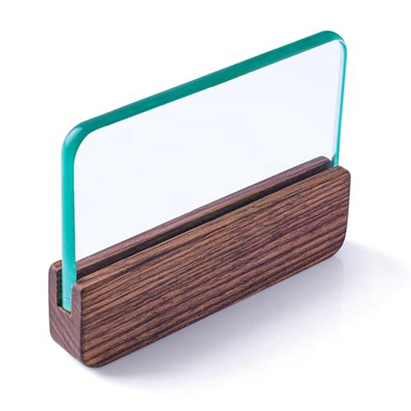 

1 Piece Glass Slicker For Burnishing Leather As Shown With Walnut Handle Glass Burnisher Professional Block Smoothing Tool