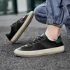 2024 New Men's Shoes Retro Four Seasons Leisure Sports Breathable Fashion Leather Low cut Basic Board Shoes White Shoes 6
