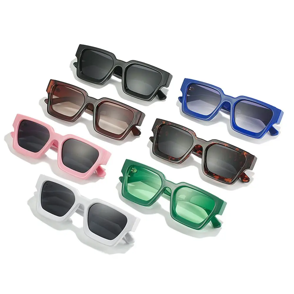 

UV400 Protection Punk Square Frame Thick Shades Women Sunglasses Ladies Shades Retro Sunglasses
