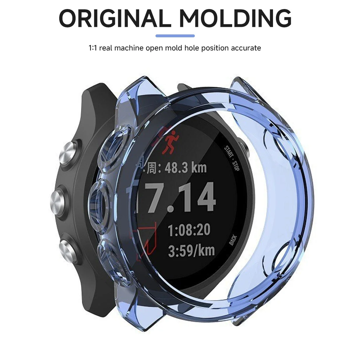 Soft TPU Protective Smartwatch Bumper Case – Clear Shell Cover