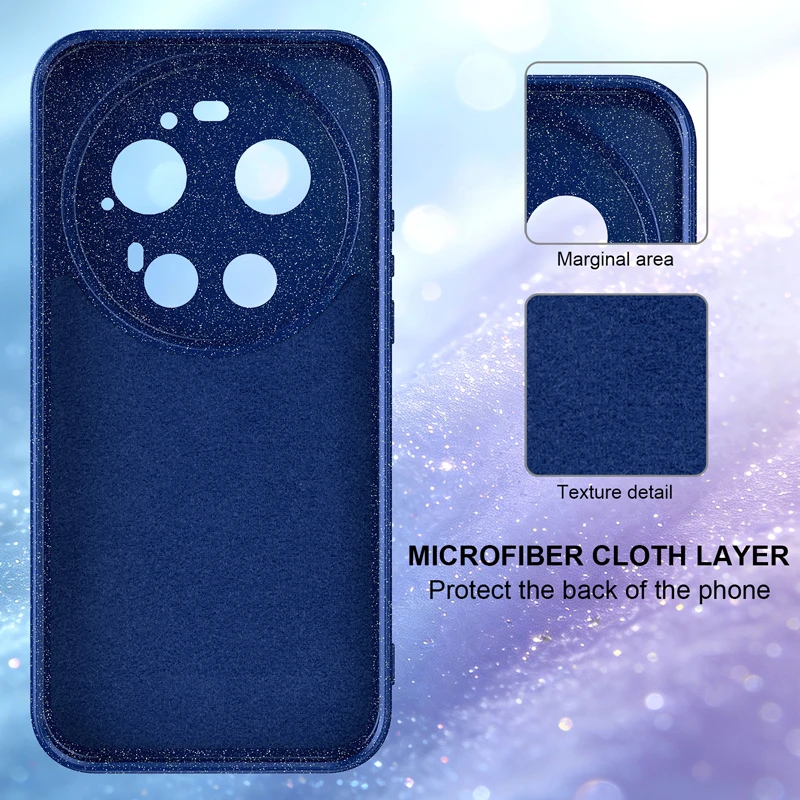 ELVEV Magnetic Soft Premium Silicone Case with Flocking Interior and Strap Lanyard
