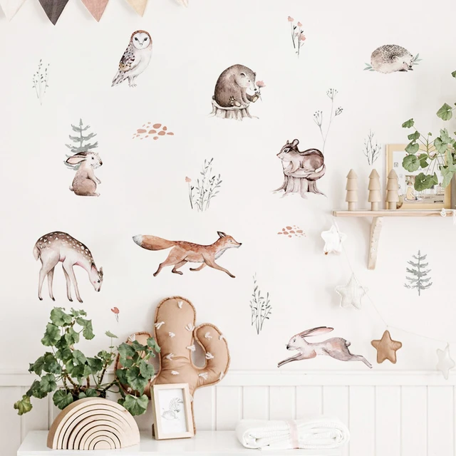 Adesivi Murali Animali Del Bosco - Decorazione Per Camerette Bambini - Foto 11