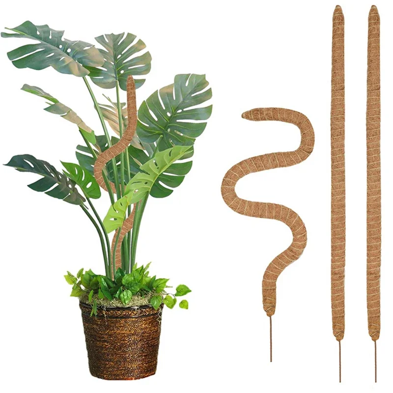 Plant climbing support plant moss coir pole bendable for indoor balcony garden courtyard flower decor