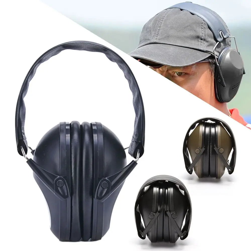 

Noise Reduction Ear Muff Green Black Folding Hearing Protection ABS Factory Working Soundproof Earmuff Outdoor Sport Earmuff