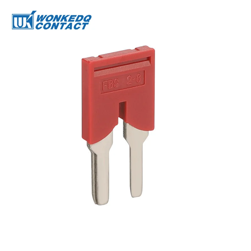 1Pc FBS 10-8 Terminal Strip Connector 2/3/4/5/10 Positions Contact Jumper PT ST 6 Din Rail Electric Block Plug-In Bridge FBS10-8